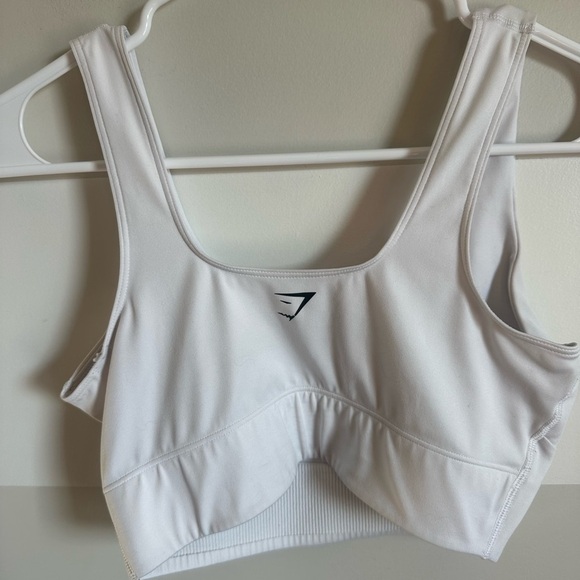 Gymshark Longline Sports Bra - White - Picture 4 of 5